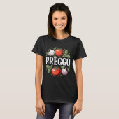 Pregnancy Announcement Prego Pasta Sauce Funny Pre T-shirt (Voorkant volledig)