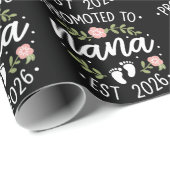 Pregnancy Announcement Promoted to Nana 2026  Cadeaupapier (Rol Hoek)