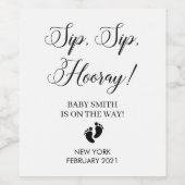 Pregnancy Announcement simple Wine Label Wijn Etiket (Enkel label)