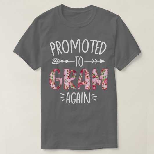 Pregnancy Announcement Soon To Be Gram Again Flora T-shirt (Design voorkant)