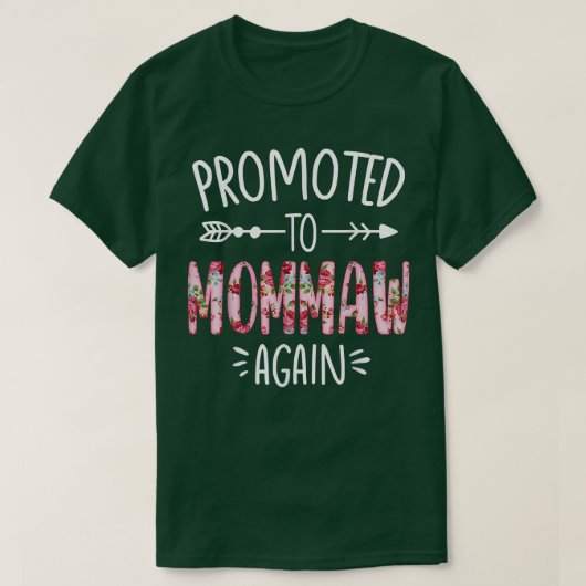 Pregnancy Announcement Soon To Be Mommaw Again Flo T-shirt (Design voorkant)