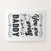 Pregnancy Announcement to Husband Black and White Legpuzzel (Horizontaal)