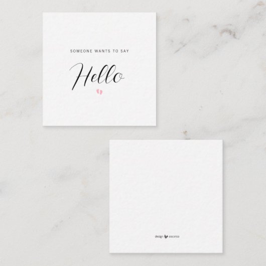 PREGNANCY ANNOUNCTION Baby Informatiekaartje (Voorkant / Achterkant)