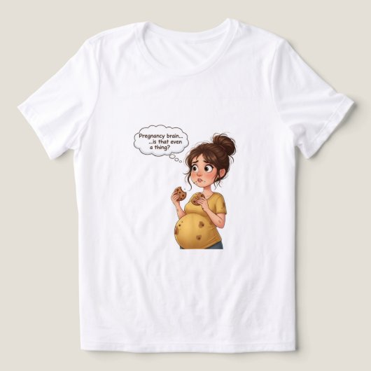 “Pregnancy Brain Funny T-Shirt | Cute Maternity (Design voorkant)
