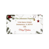 Pregnancy Christmas Return Address Label (Voorkant)