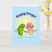 Pregnancy Congratulations - Pickles & Ice Cream Kaart (Gele Bloem)