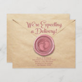 Pregnancy Flat Announcement Card Aankondiging (Voorkant / Achterkant)