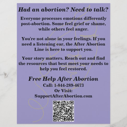 Pregnancy Help/After Abortion Care Flyer (Achterkant)