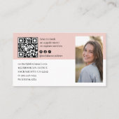 PREGNANCY LINE ART DOULA BIRTH WORKER QRCODE PHOTO VISITEKAARTJE (Achterkant)