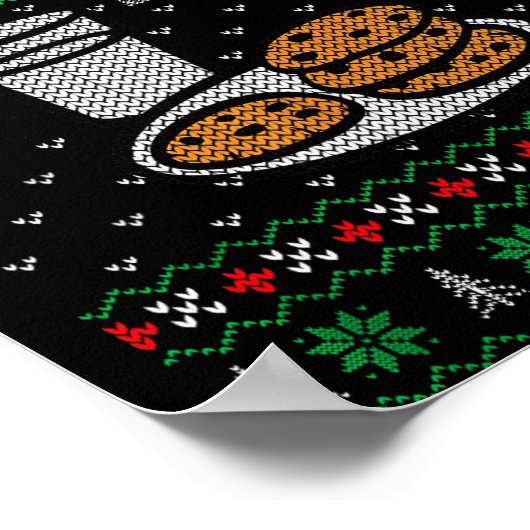 Pregnancy New Mom Baby Pregnant Christmas Matching Poster (Hoek)