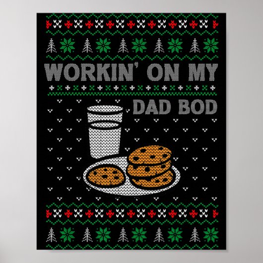 Pregnancy New Mom Baby Pregnant Christmas Matching Poster (Voorkant)