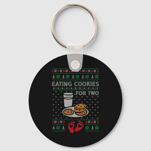 Pregnancy New Mom Baby Pregnant Christmas Matching Sleutelhanger (Voorkant)