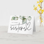 Pregnancy Reveal Sister Aunt to Be I'm Pregnant Kaart (Gele Bloem)