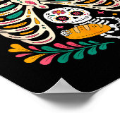 Pregnancy Skeleton Dia De Los Muertos Mexican Bell Poster (Hoek)