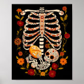 Pregnancy Skeleton Dia De Los Muertos Mexican Bell Poster (Voorkant)