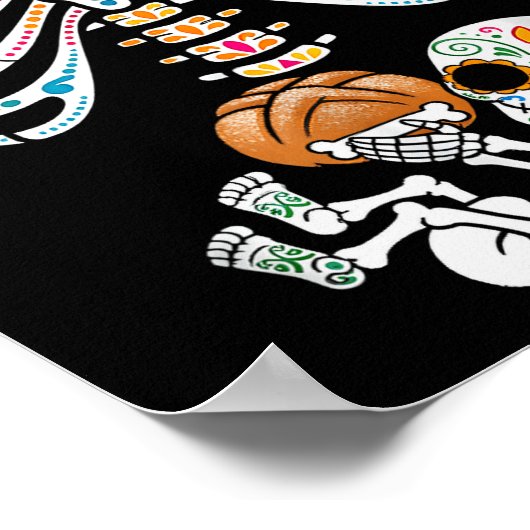 Pregnancy Skeleton Dia De Los Muertos Mexican Bell Poster (Hoek)