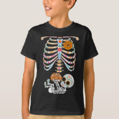 Pregnancy Skeleton Dia De Los Muertos Mexican Bell T-shirt (Voorkant)