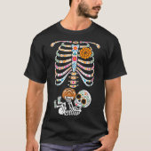 Pregnancy Skeleton Dia De Los Muertos Mexican Bell T-shirt (Voorkant)