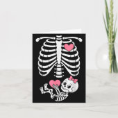 Pregnancy Skeleton Girl Baby Rib Cage Belly Bump H Kaart (Voorkant)