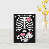 Pregnancy Skeleton Girl Baby Rib Cage Belly Bump H Kaart (Gele Bloem)