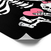 Pregnancy Skeleton Girl Baby Rib Cage Belly Bump H Poster (Hoek)