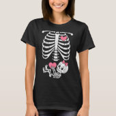 Pregnancy Skeleton Girl Baby Rib Cage Belly Bump H T-shirt (Voorkant)