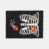 Pregnancy Skeleton Rib Funny Firefighter Bump Shir Fleece Deken (Voorkant (Horizontaal))