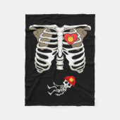 Pregnancy Skeleton Rib Funny Firefighter Bump Shir Fleece Deken (Voorkant)