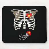 Pregnancy Skeleton Rib Funny Firefighter Bump Shir Muismat (Voorkant)