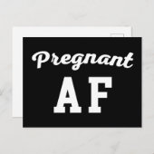 Pregnant AF Funny Quote Briefkaart (Voorkant / Achterkant)