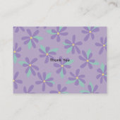 Pregnant Bee wGlasses Purple Floral Books For Baby Informatiekaartje (Achterkant)