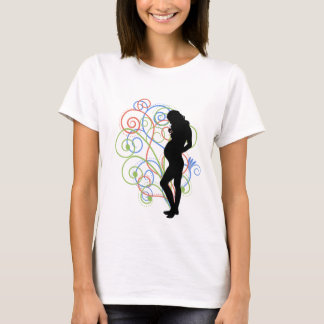 Pregnant / Embarazada swirlies T-shirt