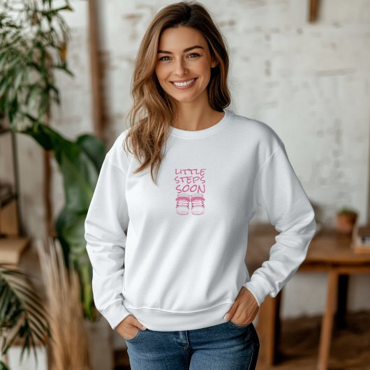 Pregnant First Mothers Day light pink baby shoes  Trui