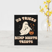Pregnant Ghost Lazy Trick Or Treat Dress Funny Hal Kaart (Gele Bloem)
