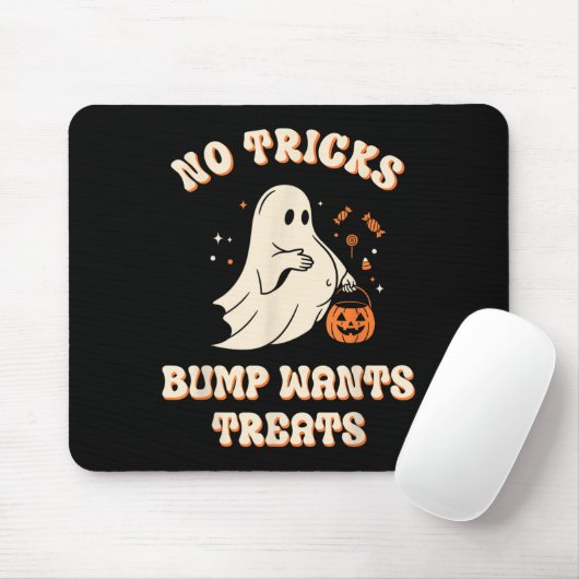 Pregnant Ghost Lazy Trick Or Treat Dress Funny Hal Muismat (Met muis)