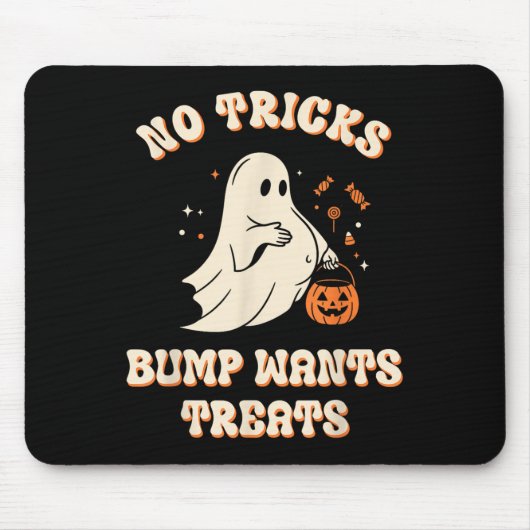 Pregnant Ghost Lazy Trick Or Treat Dress Funny Hal Muismat (Voorkant)