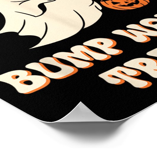 Pregnant Ghost Lazy Trick Or Treat Dress Funny Hal Poster (Hoek)