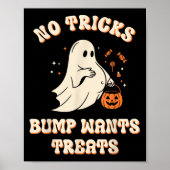 Pregnant Ghost Lazy Trick Or Treat Dress Funny Hal Poster (Voorkant)