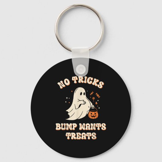 Pregnant Ghost Lazy Trick Or Treat Dress Funny Hal Sleutelhanger (Voorkant)