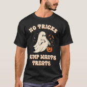 Pregnant Ghost Lazy Trick Or Treat Dress Funny Hal T-shirt (Voorkant)