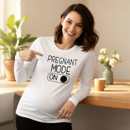 "Pregnant Mode On" Baby Announcement | Maternity Tri-Blend Shirt