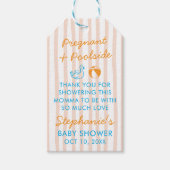 Pregnant & Poolside Summer Pool Party Baby Shower Cadeaulabel (Voorkant)