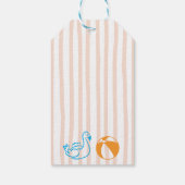 Pregnant & Poolside Summer Pool Party Baby Shower Cadeaulabel (Achterkant)