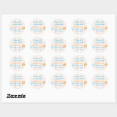 Pregnant & Poolside Summer Pool Party Baby Shower Ronde Sticker (Vel)