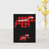 Pregnant Women Mama Bear Pregnancy Christmas Pajam Kaart (Gele Bloem)