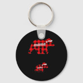 Pregnant Women Mama Bear Pregnancy Christmas Pajam Sleutelhanger (Voorkant)