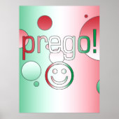 Prego. Pop van Italiaanse vlag Poster (Voorkant)
