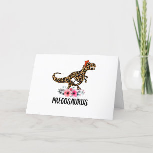 Pregosaurus Funny Zwangerschap Gift Bedankkaart