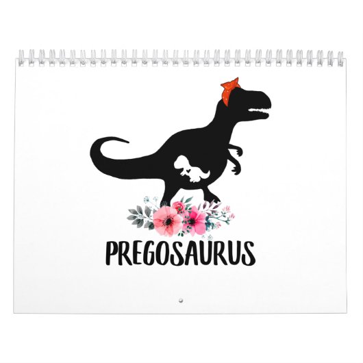 Pregosaurus Funny Zwangerschap Gift Kalender (Hoes)
