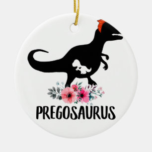 Pregosaurus Funny Zwangerschap Gift Keramisch Ornament